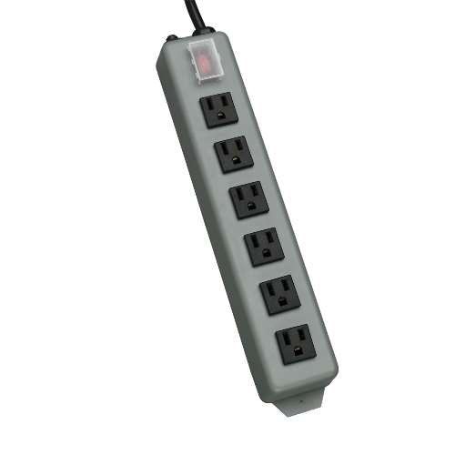 "Waber-by-Tripp Lite 6-Outlet Industrial Power Strip, 15-ft. Cord, Locking Switch Cover" (tripp_UL24CB-15)