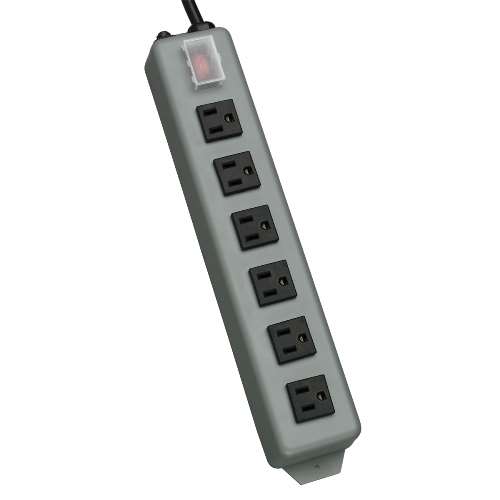 "Waber-by-Tripp Lite Industrial Power Strip with 6 Right-Angle Outlets, 15-ft. Cord, Mounting Tabs" (tripp_UL24RA-15)