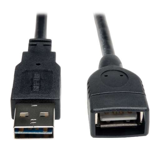 "Universal Reversible USB 2.0 Hi-Speed Extension Cable (Reversible A to A M/F), 1-ft." (tripp_UR024-001)