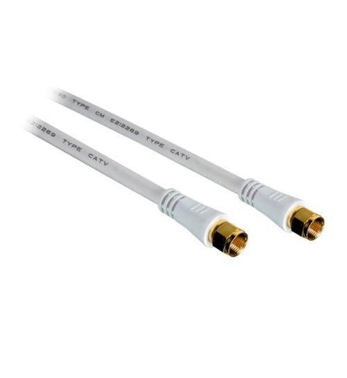 "Vanco FFRG6U25W RG6 &quot;F&quot; Type Plug to &quot;F&quot; Type Plug Coaxial Cable (White, 25 Feet): Electronics" (FFRG6U25W)