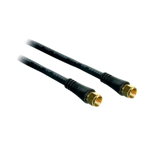 "Vanco FFRG6U50 RG6 &quot;F&quot; Type Plug to &quot;F&quot; Type Plug Coaxial Cable (Black, 50 Feet): Electronics" (FFRG6U50)